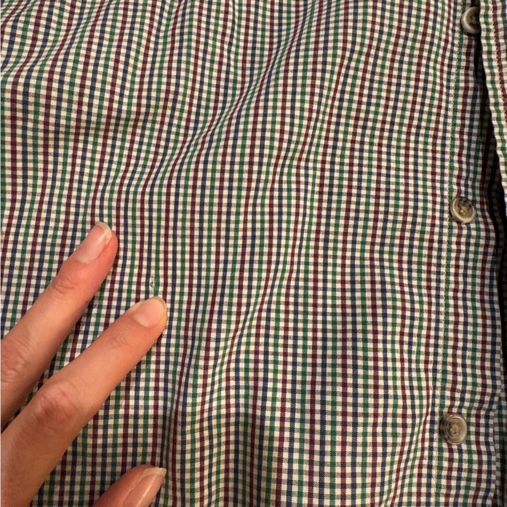 Cotton Pendleton L plaid button down shirt short sleeve pocket classic comfort - Picture 6 of 6